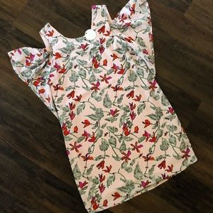 A&E cold shoulder mini dress.